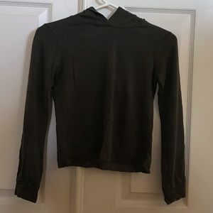 Olive Green Destined Girls Medium Cropped Shirt